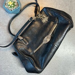 Coach Luxury Madison Madeleine Black Leather Satchel Handbag